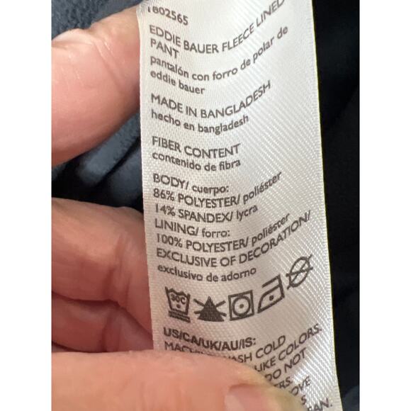 Eddie Bauer size 8 performance pants, gray zip pockets lined warmth, hiking - Picture 8 of 9